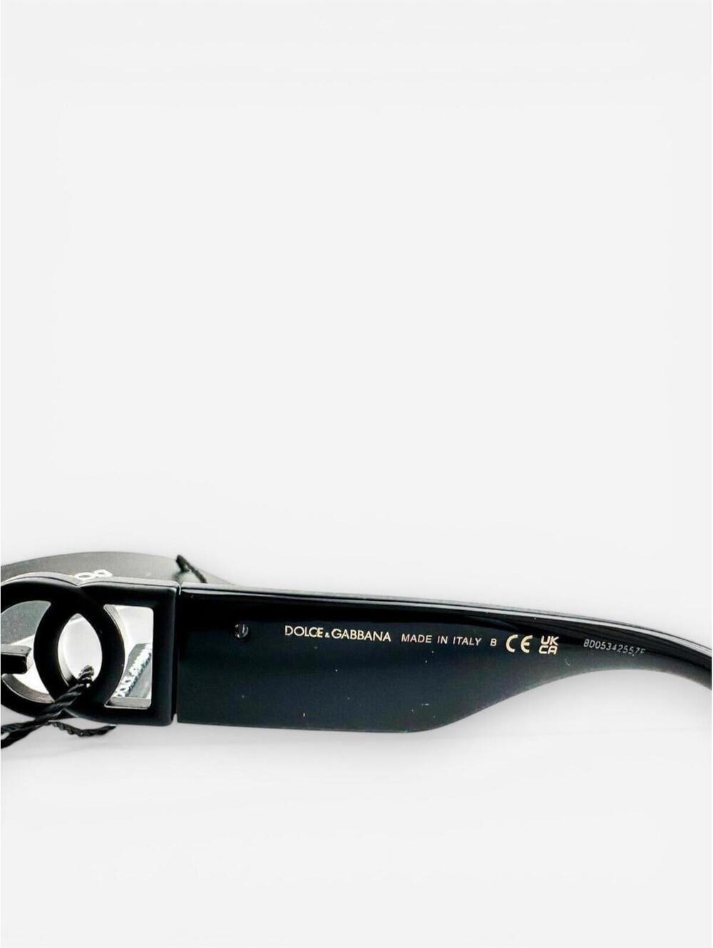 Dolce & Gabbana DG4386 Black Oversized Square Sunglasses DG Logo | NWT - Picture 6 of 9